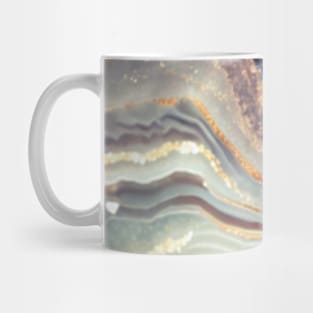 Geode Blue Purple Mineral and Gold Background Mug